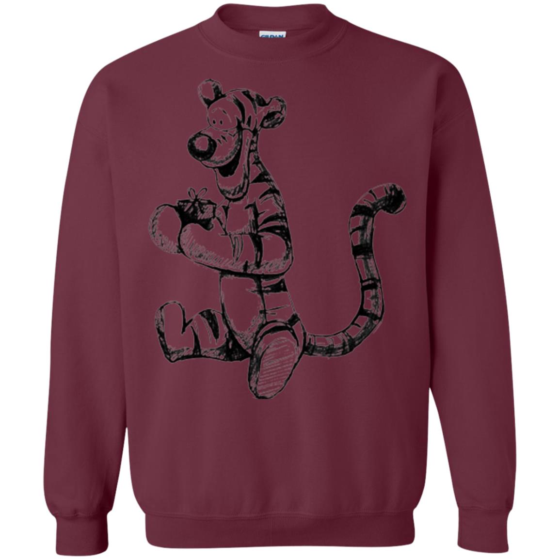 Movie T-shirt Tigger Sketch Maroon