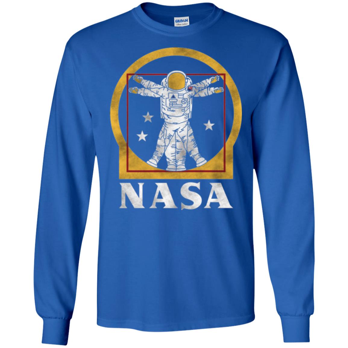 Nasa Vitruvian Astronaut Graphic T-shirt Royal