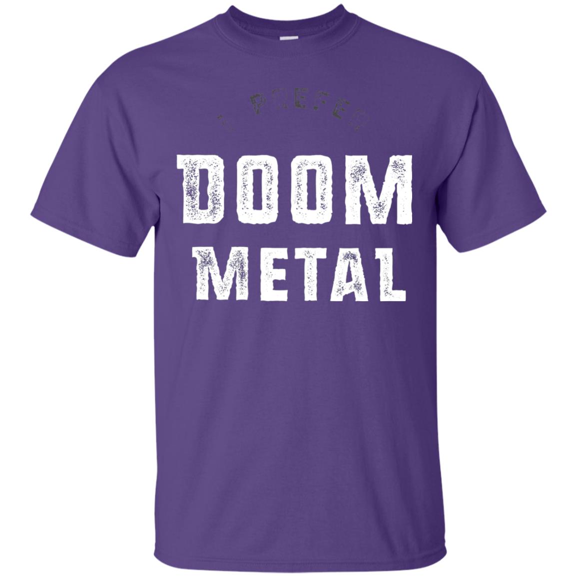 I Prefer Doom Heavy Metal Shirt Purple