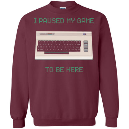 Retro Gamer T-shirt I Paused My Game To Be Here Maroon