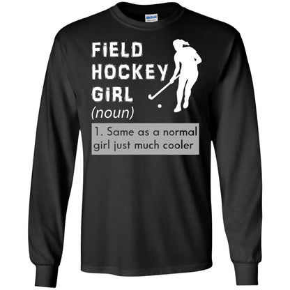 Field Hockey Girl Hockey Lover T-shirt Black