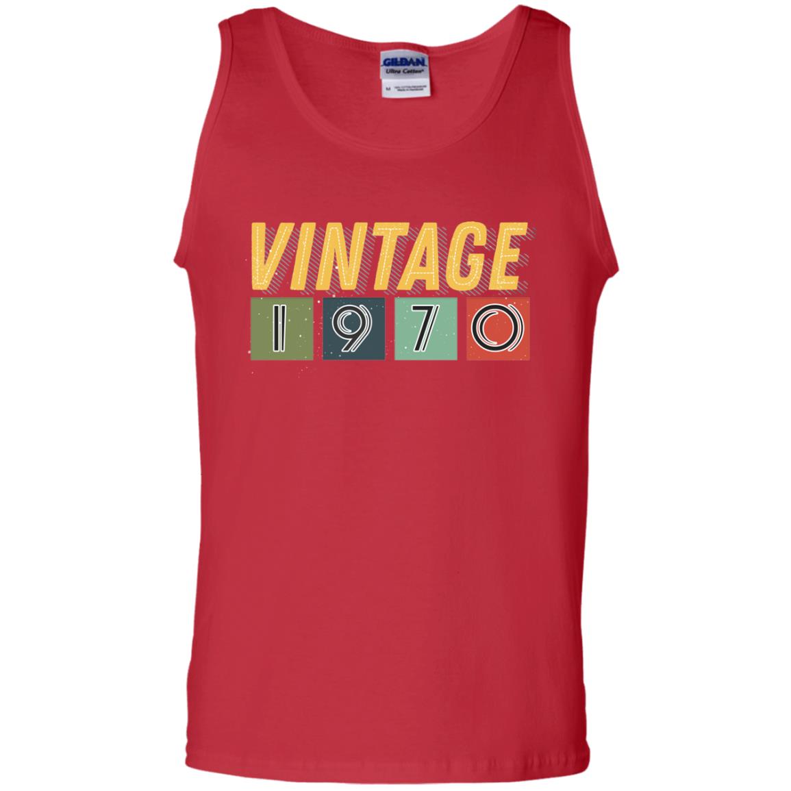 Vintage 1970 48th Birthday Gift Shirt For Mens Or Womens Red