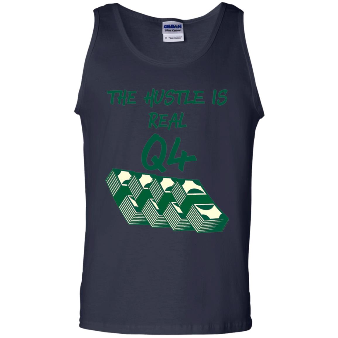 Money T-shirt The Hustle Is Real Q4 Making Money Novelty Navy