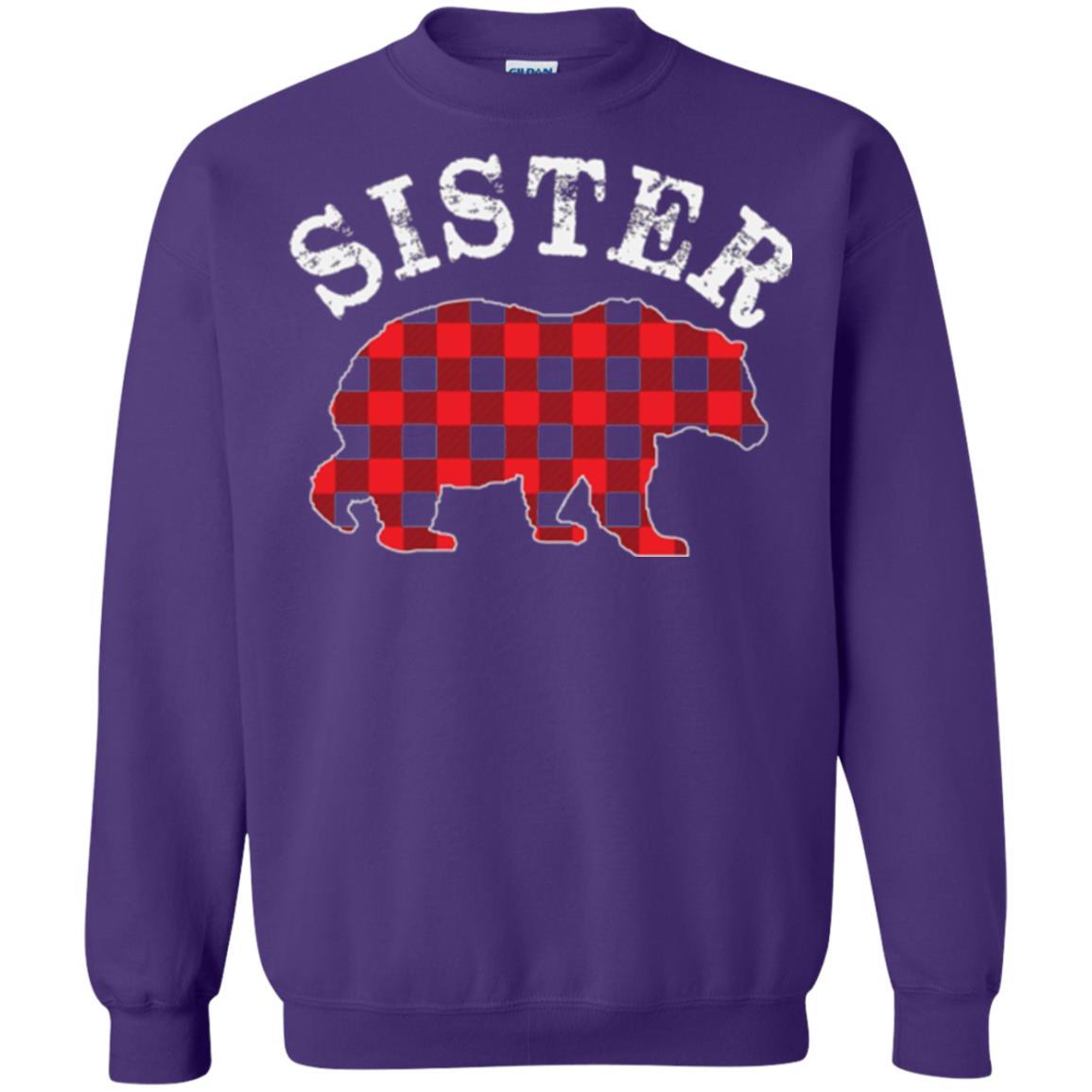 Family T-shirt Red Plaid Sister Bear Purple
