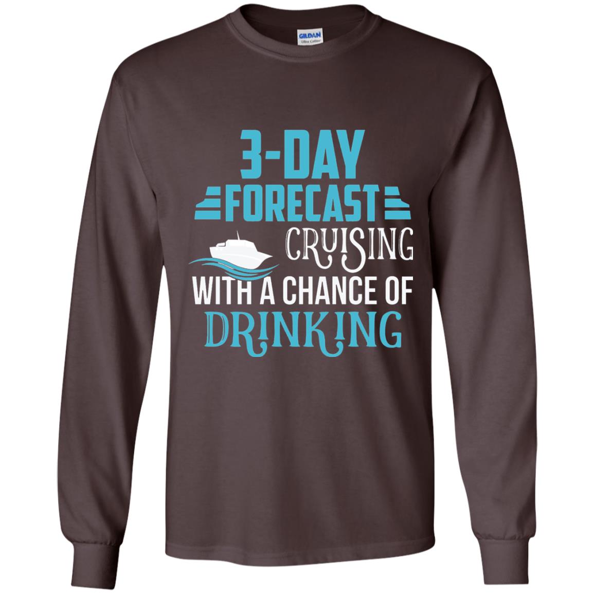 Funny Cruise T-shirt Forecast Cruising With A Chance Dark Chocolate