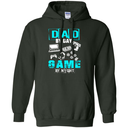 Dad By Day Gamer By Night Gamer T-shirt Forest Green