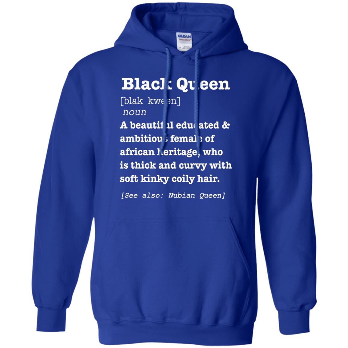 African Pride Melanin Educated T-shirt Black Queen Definition Royal