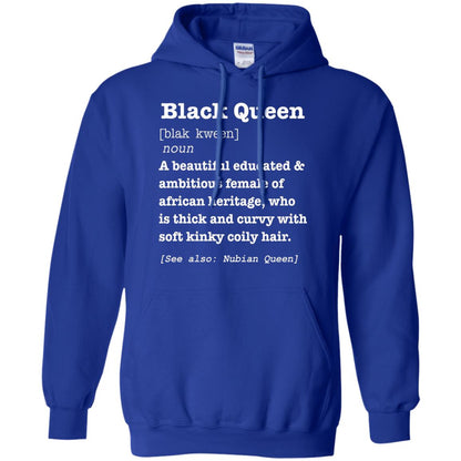 African Pride Melanin Educated T-shirt Black Queen Definition Royal