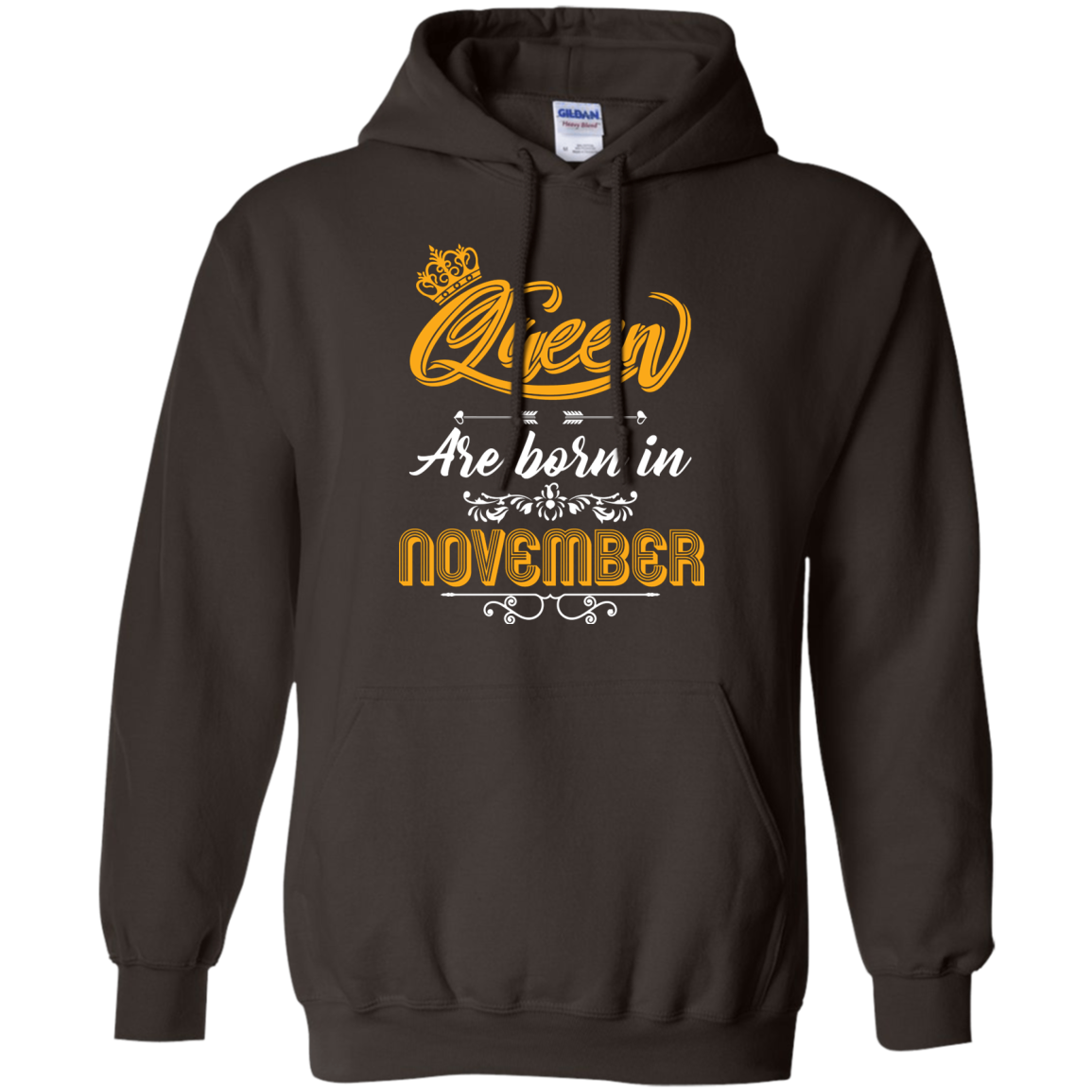 Brithday T-Shirt Queen Are Born In November Dark Chocolate
