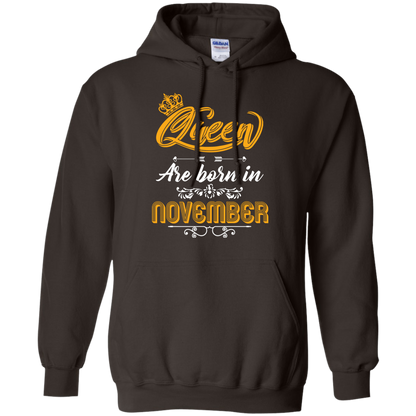 Brithday T-Shirt Queen Are Born In November Dark Chocolate
