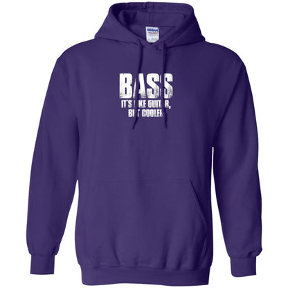 Funny Music T-shirt Bass It_s Like Guitar But Cooler Purple