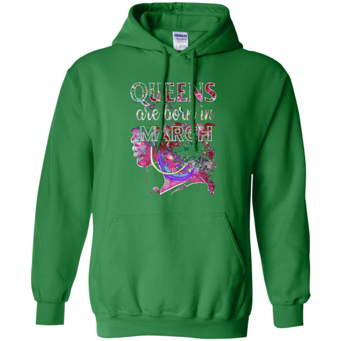 Birthday T-shirt Queens Are Born In March Irish Green