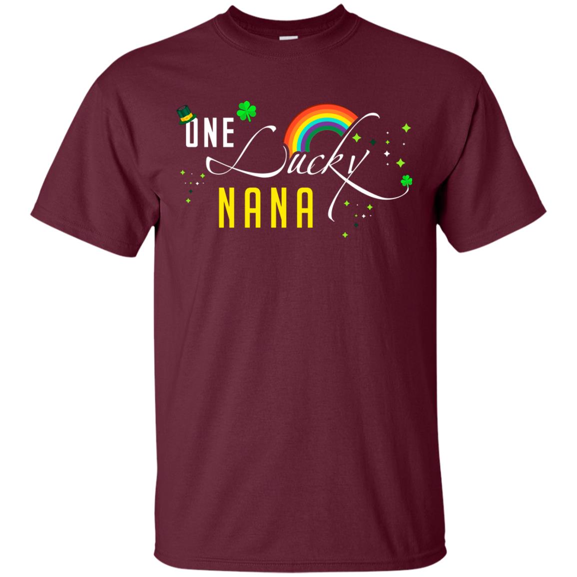 One Lucky Nana St. Patrick_s Day T-shirt Maroon