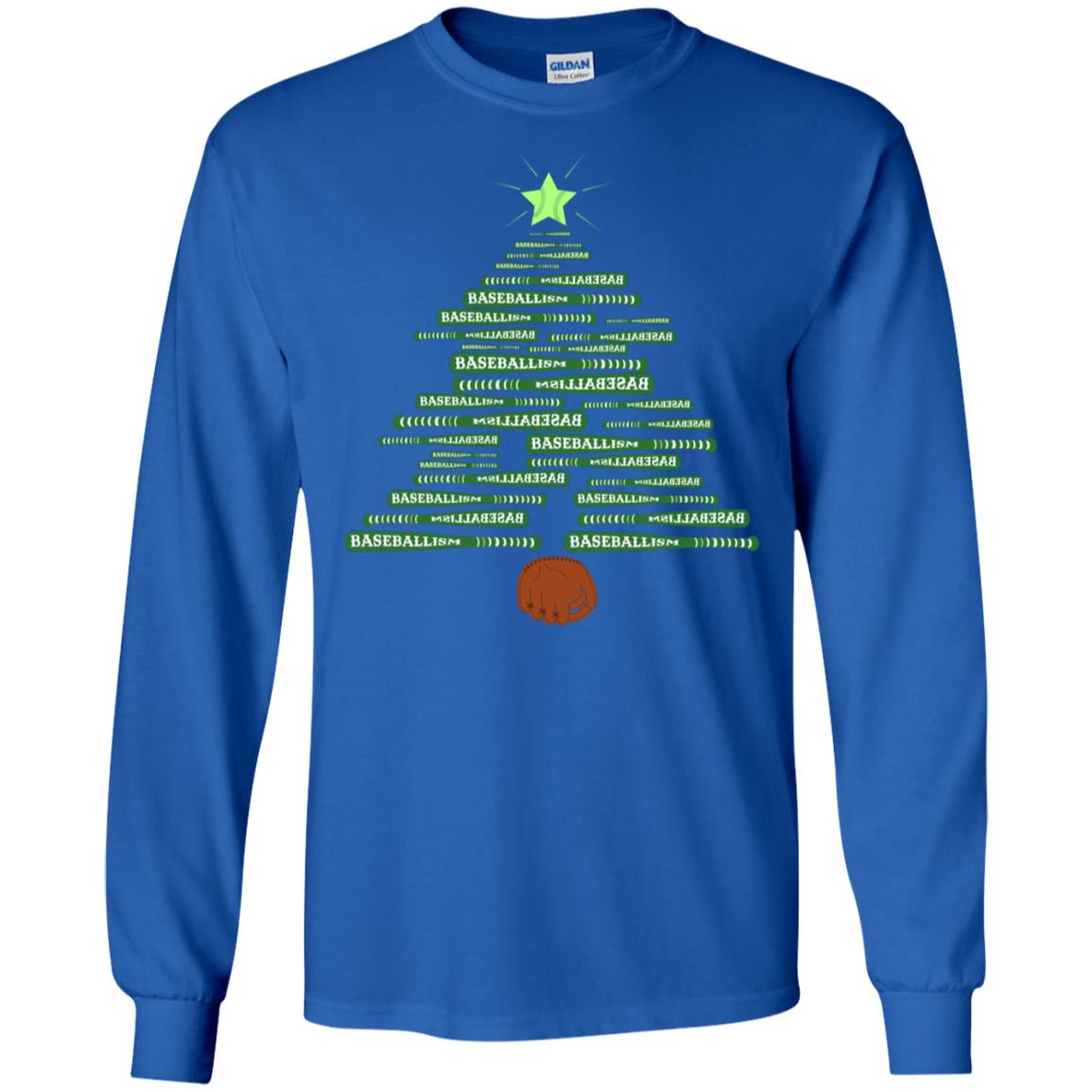 Baseballism Christmas Tree Gift Shirt Royal