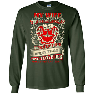 My Wife The Soul Of An Angel And I Love Her More Than Anything Husband Shirt