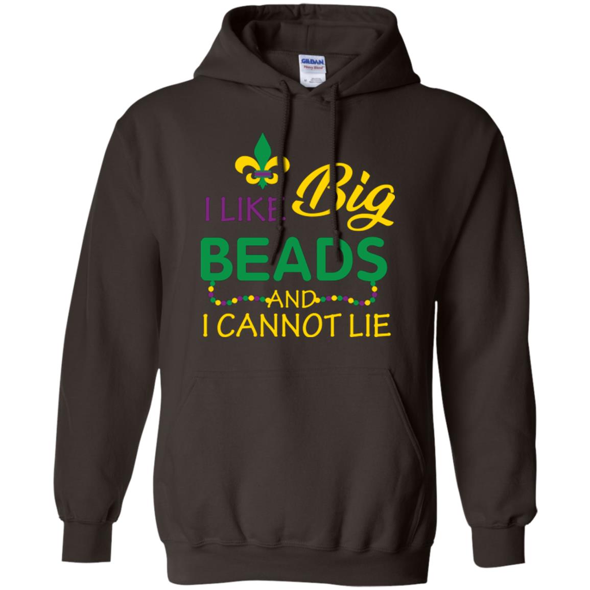 Mardi Gras T-shirt I Like Big Beads And I Cannot Lie Dark Chocolate