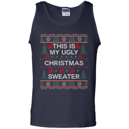 Christmas T-shirt This Is My Ugly Christmas Sweater Navy