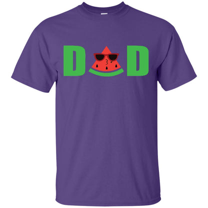 Dad Watermelon Funny Summer Melon Fruit Shirt For Daddy Purple