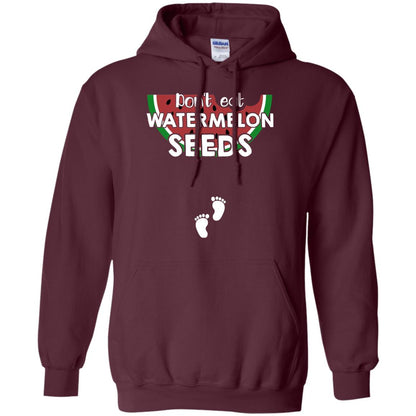 Don_t Eat Watermelon Seeds Pregnancy Announcement Shirt Maroon
