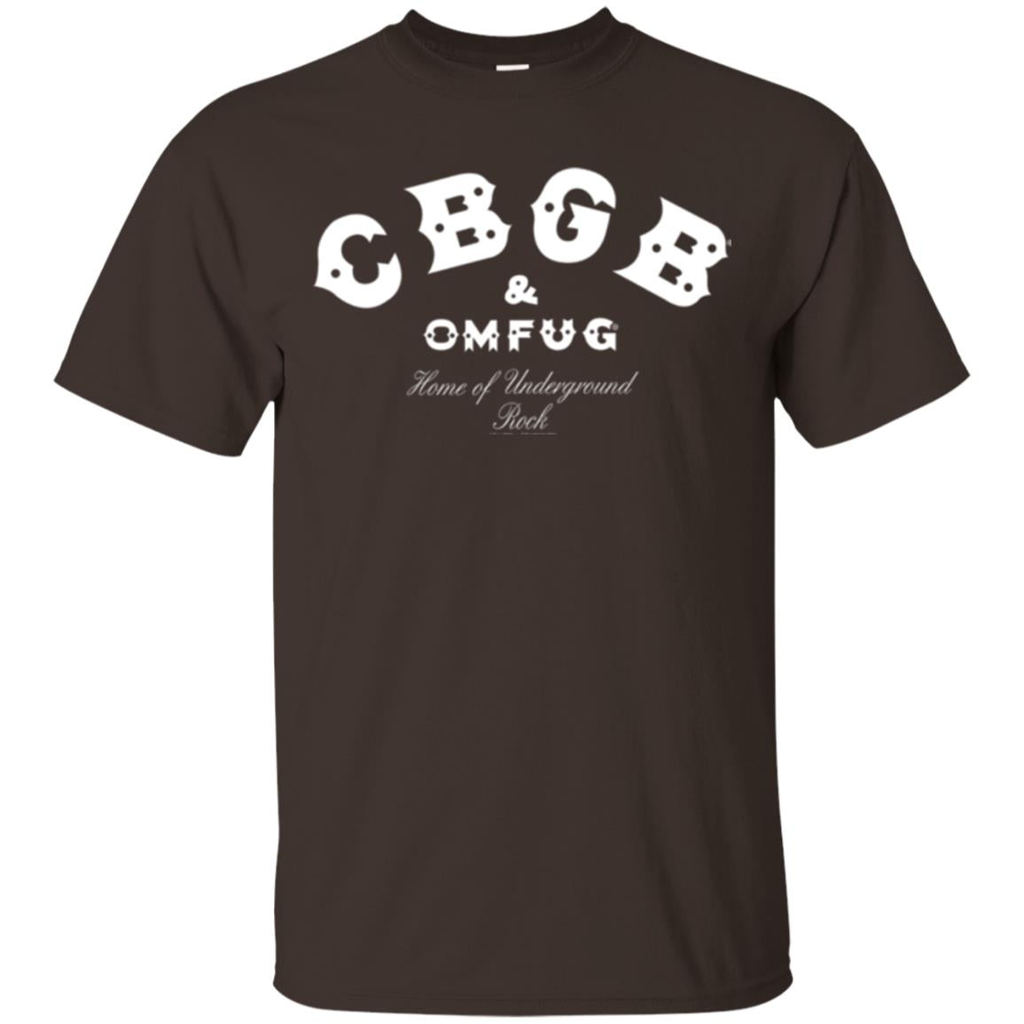Music T-shirt Cbgb And Omfug Home Of Underground Rock Dark Chocolate