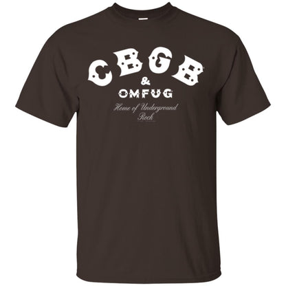 Music T-shirt Cbgb And Omfug Home Of Underground Rock Dark Chocolate