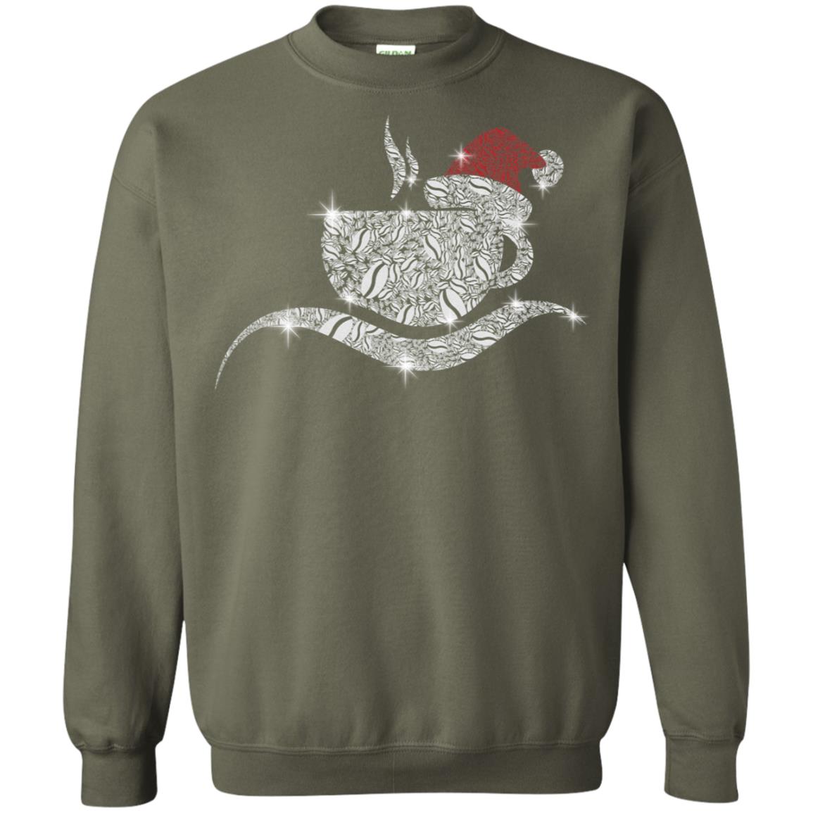 Coffee Glass Christmas Gift Drinking Lovers Shirt Military Green