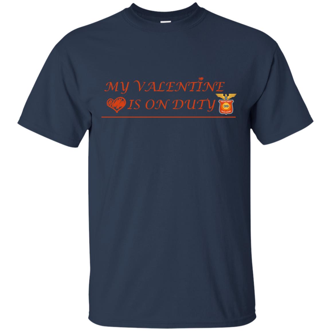 My Valentine Is On Duty Police Station Shirt Navy