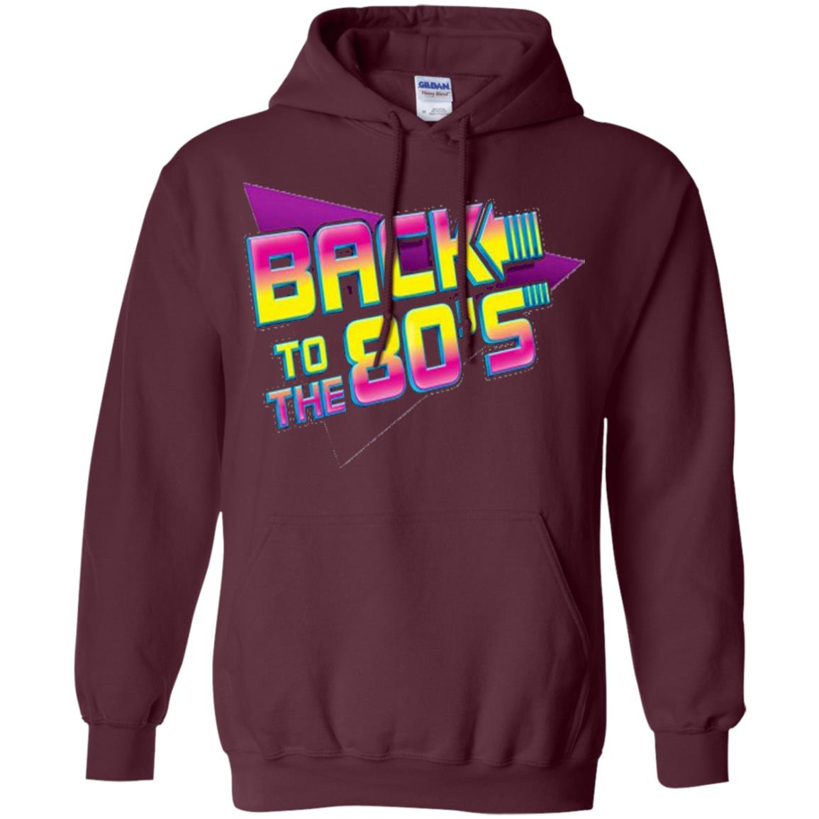 Back To The 80s Graphic Retro Novelty T-shirt Maroon