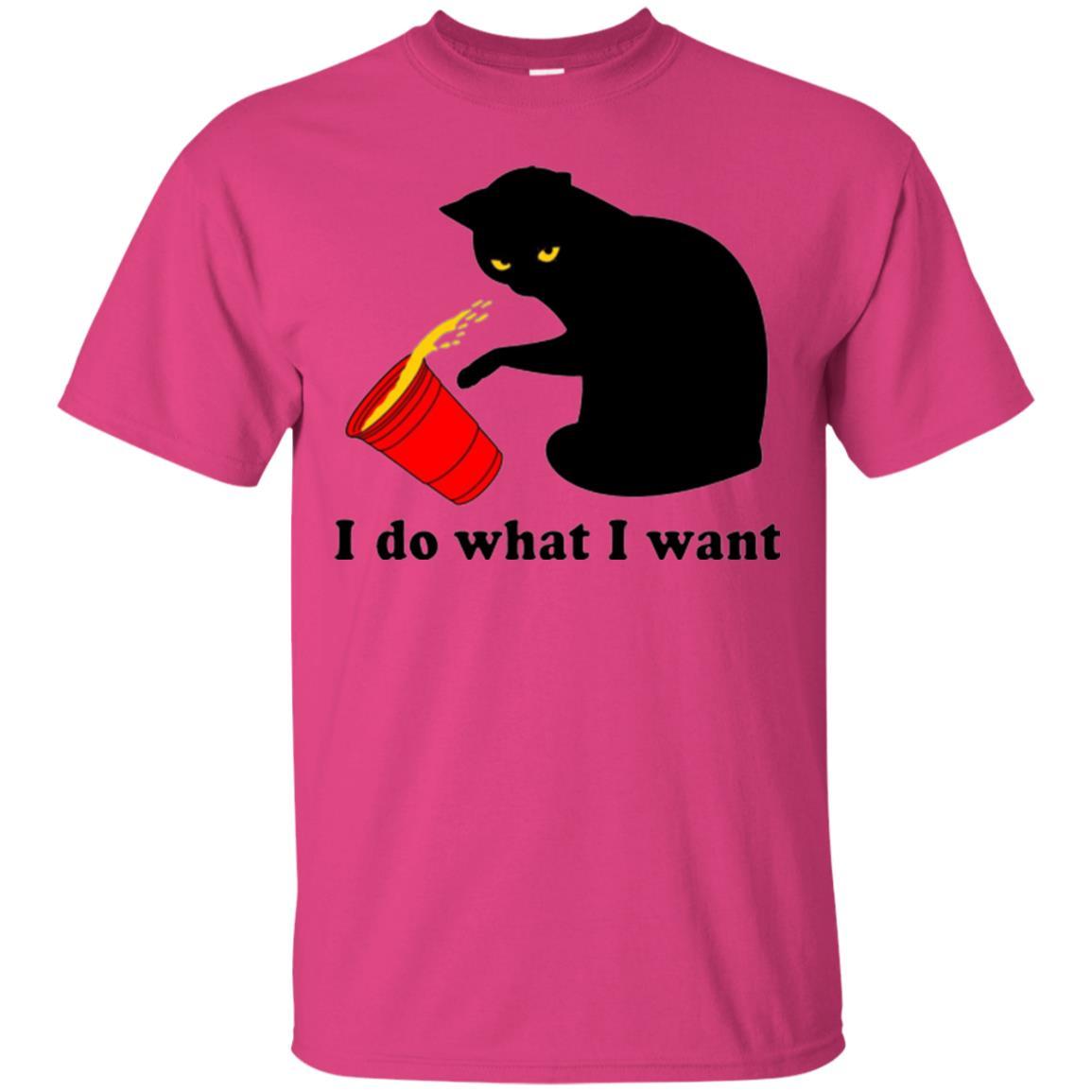 Cat Lover T-shirt I Do What I Want Heliconia