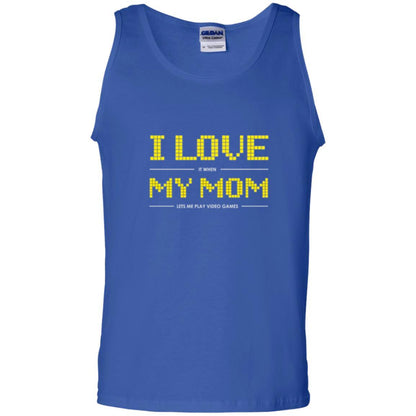 Family T-shirt I Love My Mom Let's Me Play Video Games Royal