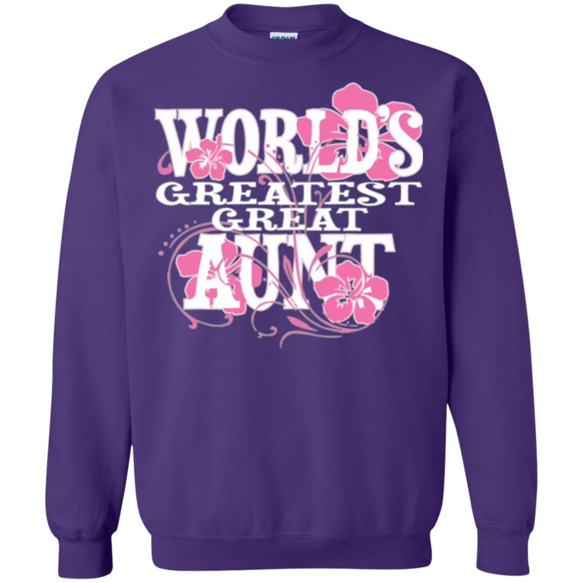 Aunt T-shirt World_s Greatest Great Aunt Purple
