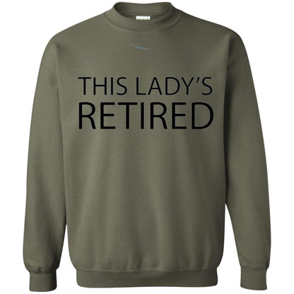 Retirement T-shirt This Lady Is Retired Military Green
