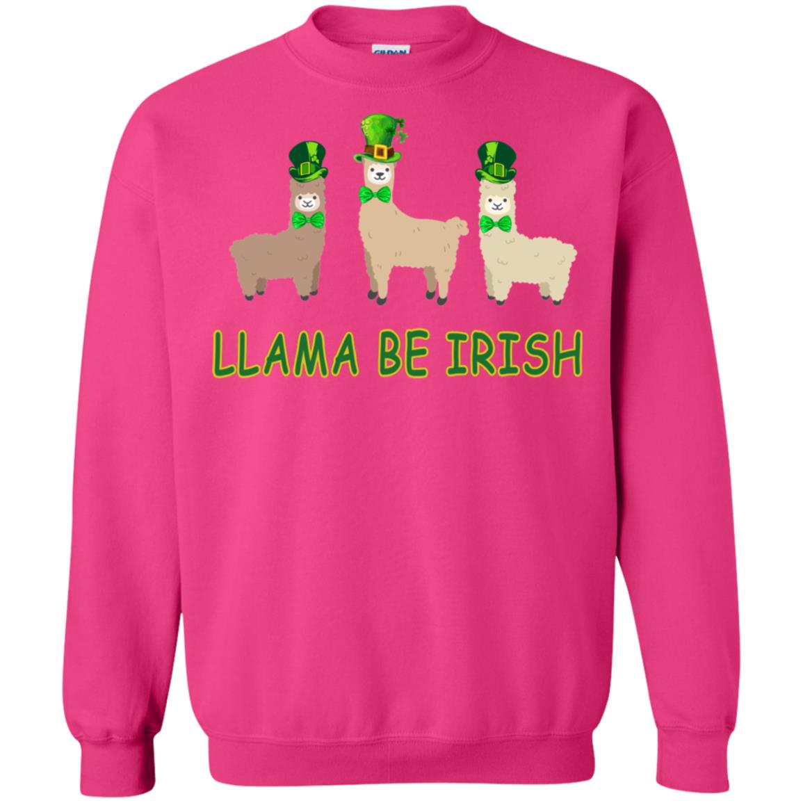 Llama Be Irish Ireland Gift Shirt Heliconia