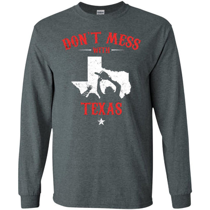 Don_t Mess With Texas Chainsaw T-shirt Dark Heather