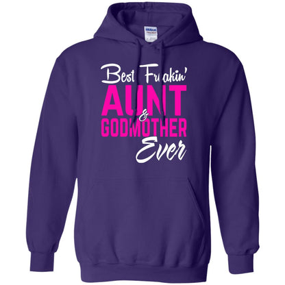 Best Freakin Aunt And Godmother Ever Family T-shirt Purple