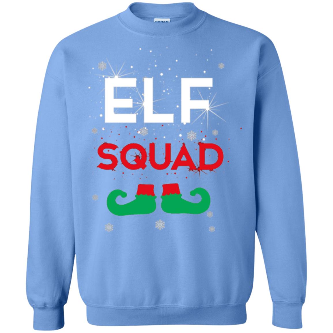 Christmas T-shirt Elf Squad Carolina Blue