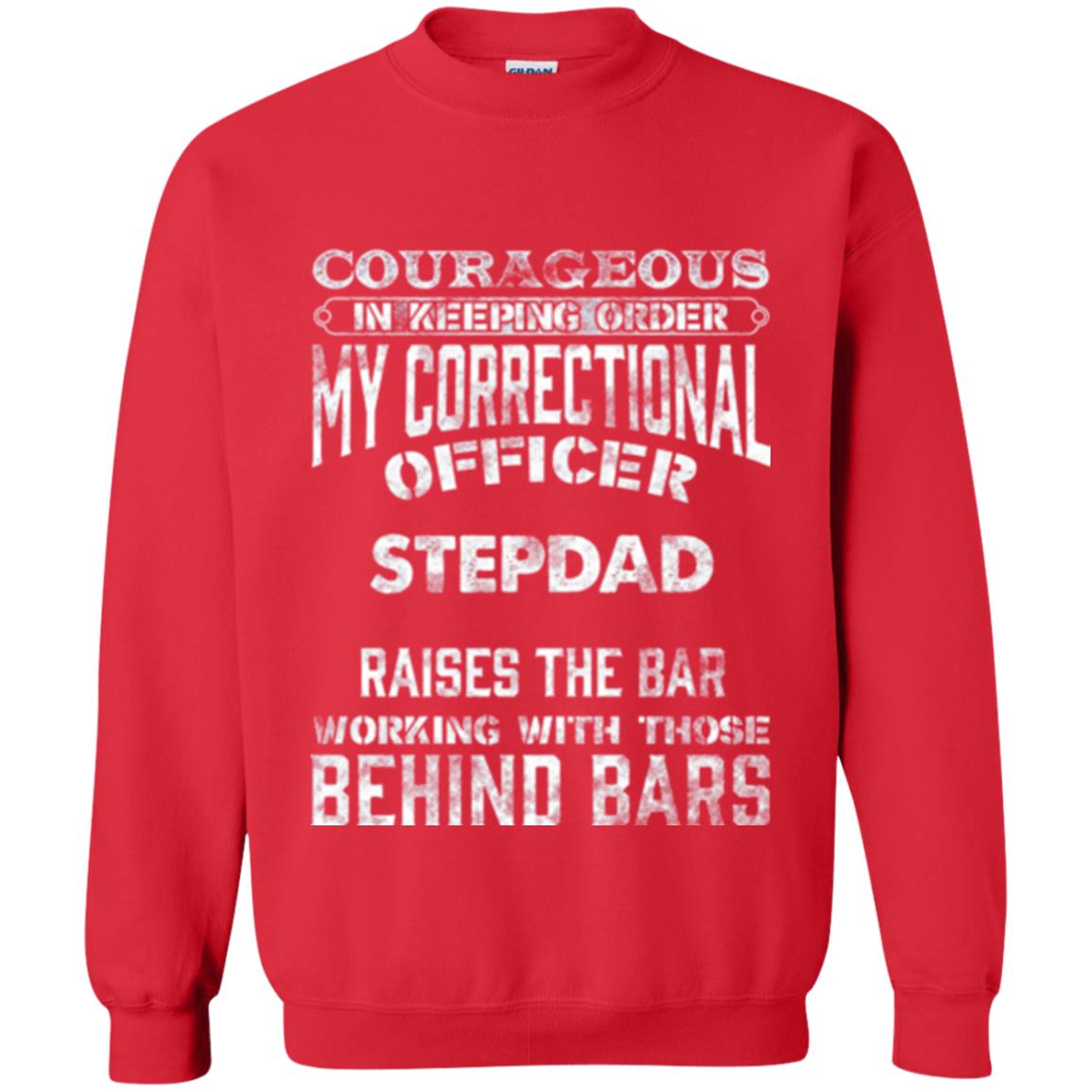 Daddy T-shirt Correctional Officer Step Dad Support Red