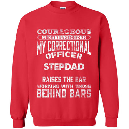 Daddy T-shirt Correctional Officer Step Dad Support Red