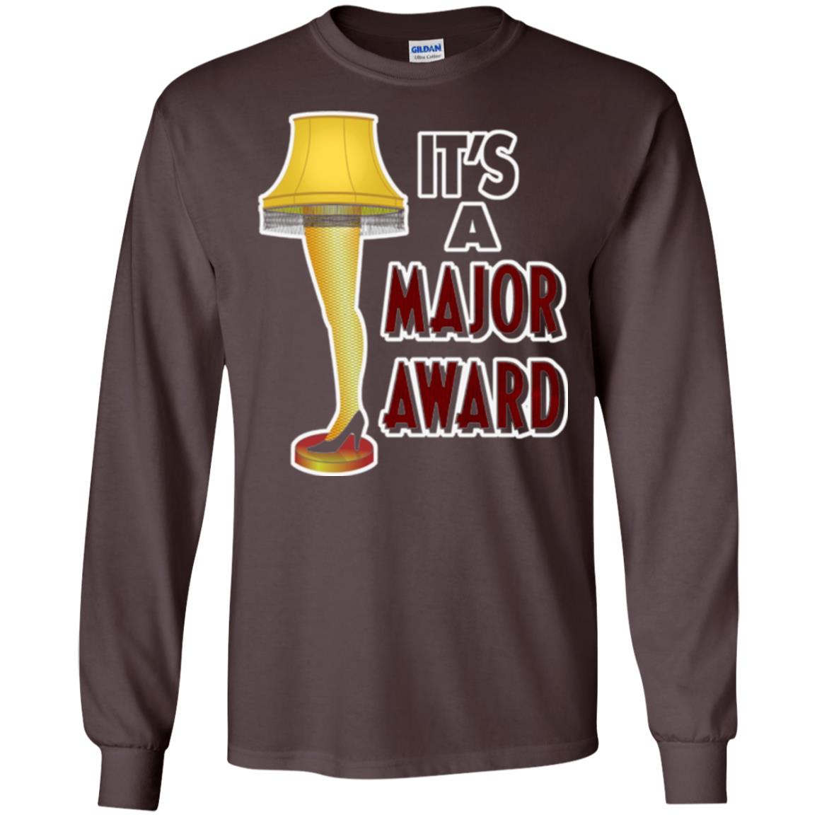 Christmas T-shirt It_s A Major Award Leg Lamp Dark Chocolate