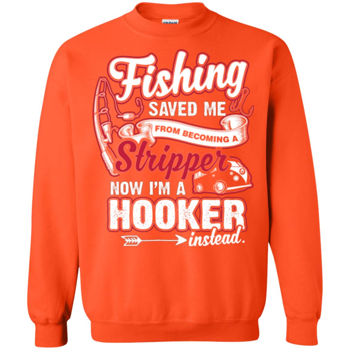 Fishing Saved Me Hooker Funny Fishing Gifts' Unisex Crewneck Sweatshirt