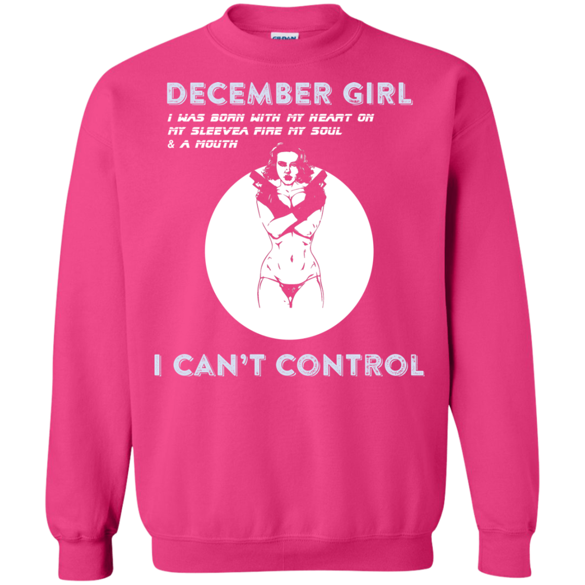 December Girl I Was Born With My Heart T-shirt Heliconia