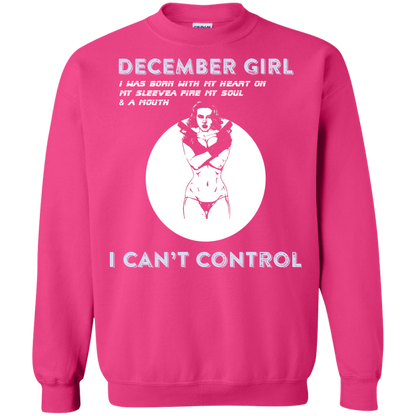 December Girl I Was Born With My Heart T-shirt Heliconia