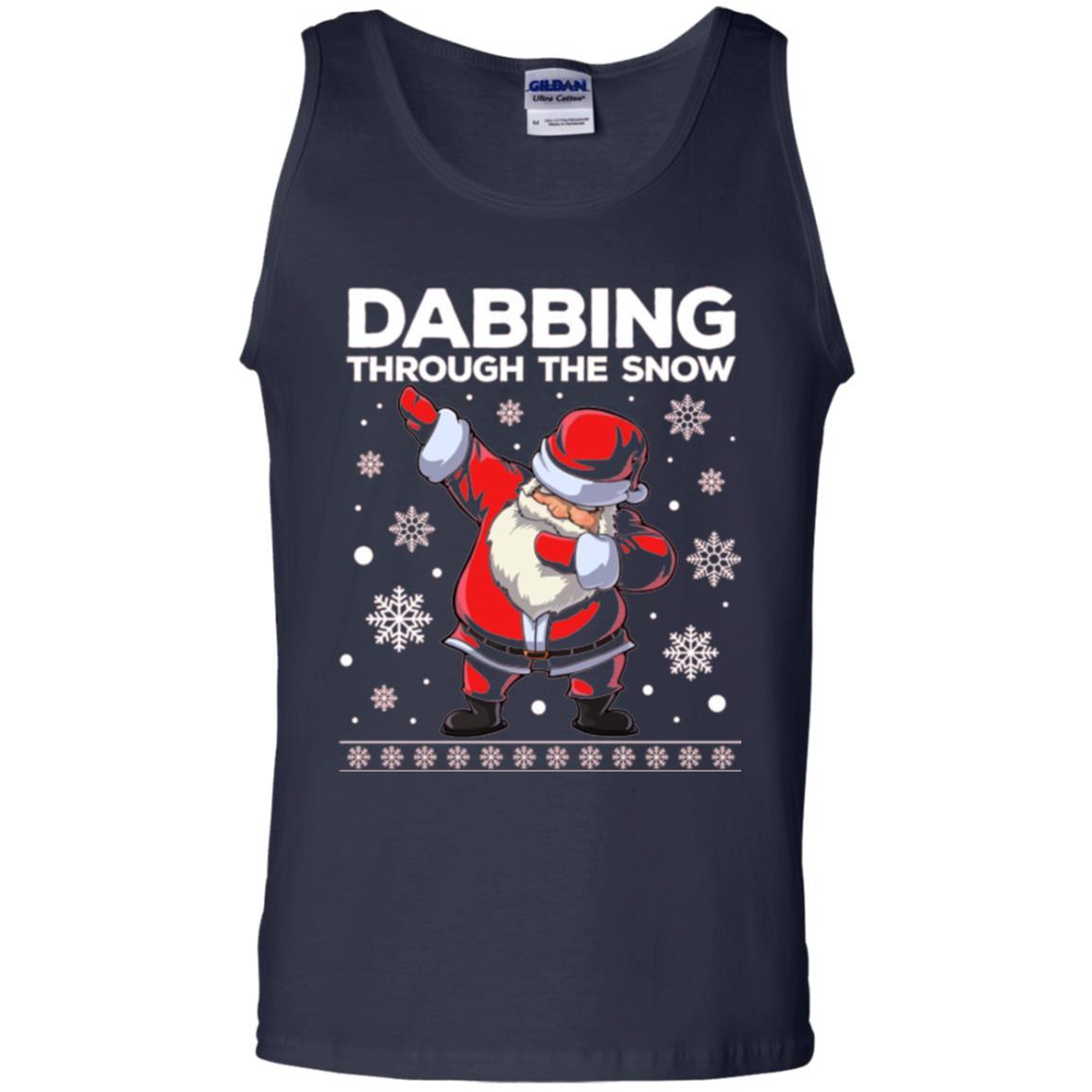 Christmas T-shirt Dabbing Through The Snow T-shirt Navy