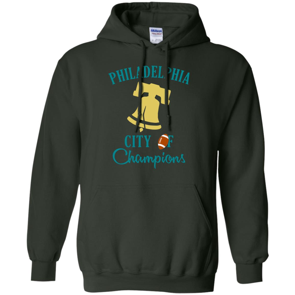Football Lover T-shirt Philadelphia City Of Champion Forest Green