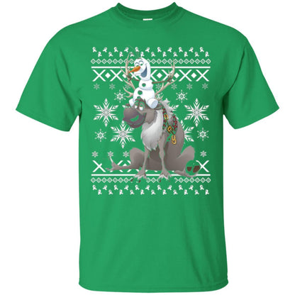 Film T-shirt Frozen Olaf Sven Riding Antler Irish Green