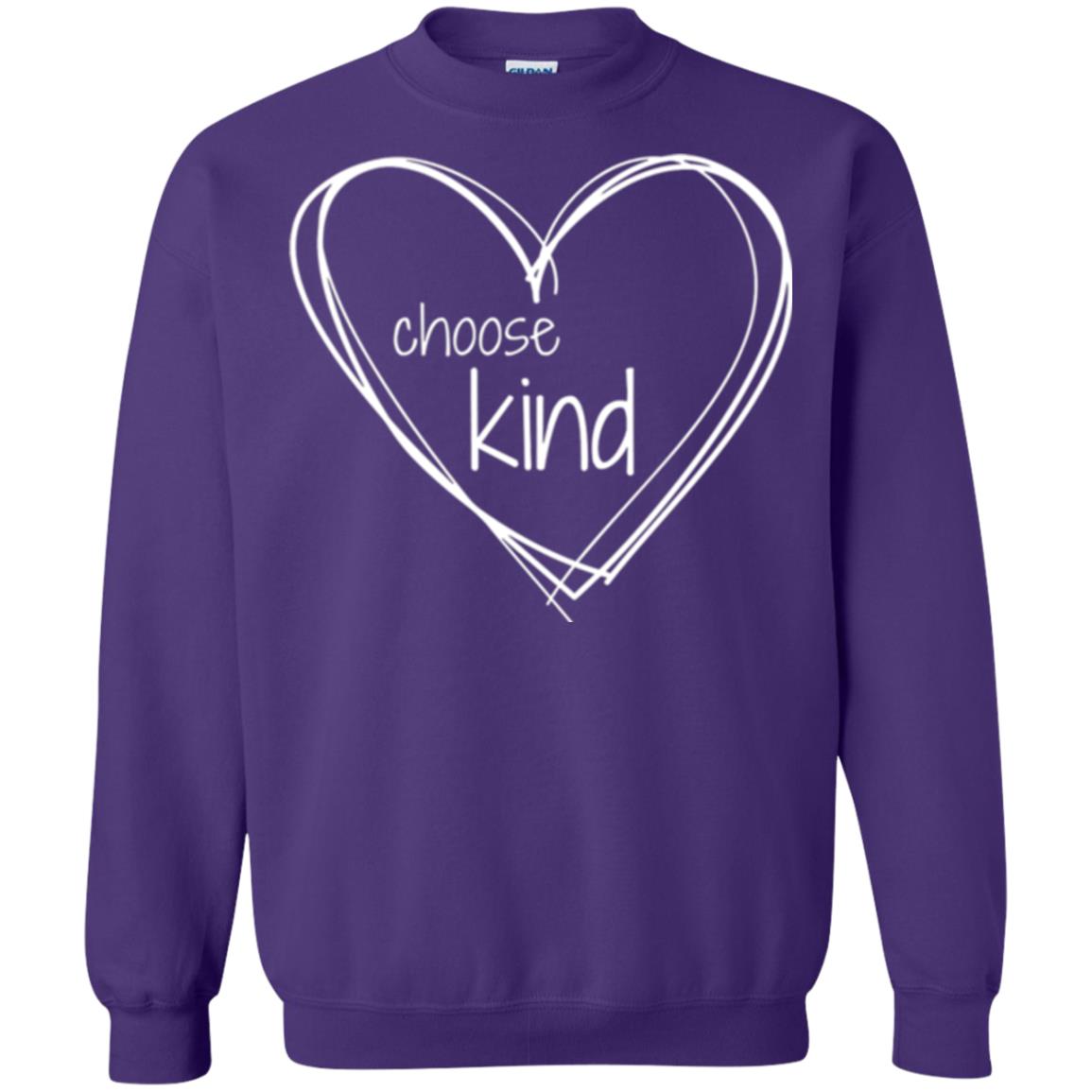 Anti-bullying T-shirt Choose Kind In White Heart Purple