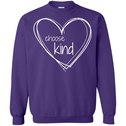 Anti-bullying T-shirt Choose Kind In White Heart Purple