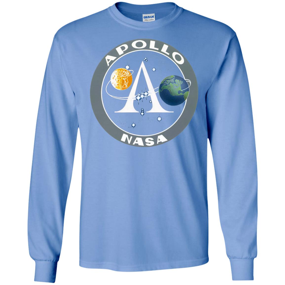 Apollo Program Moon Landing Patch Print Nasa Astronomy T-shirt Carolina Blue