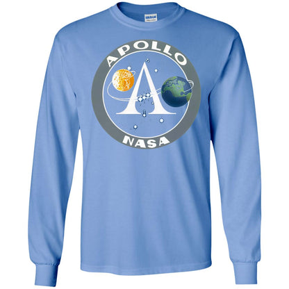 Apollo Program Moon Landing Patch Print Nasa Astronomy T-shirt Carolina Blue