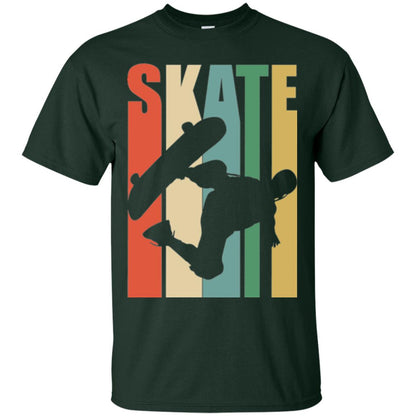 Skateboarder T-shirt Retro Vintage Forest Green